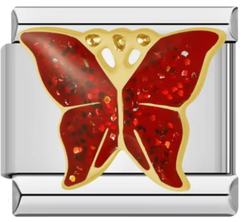 Charm Italiano Mariposa Roja