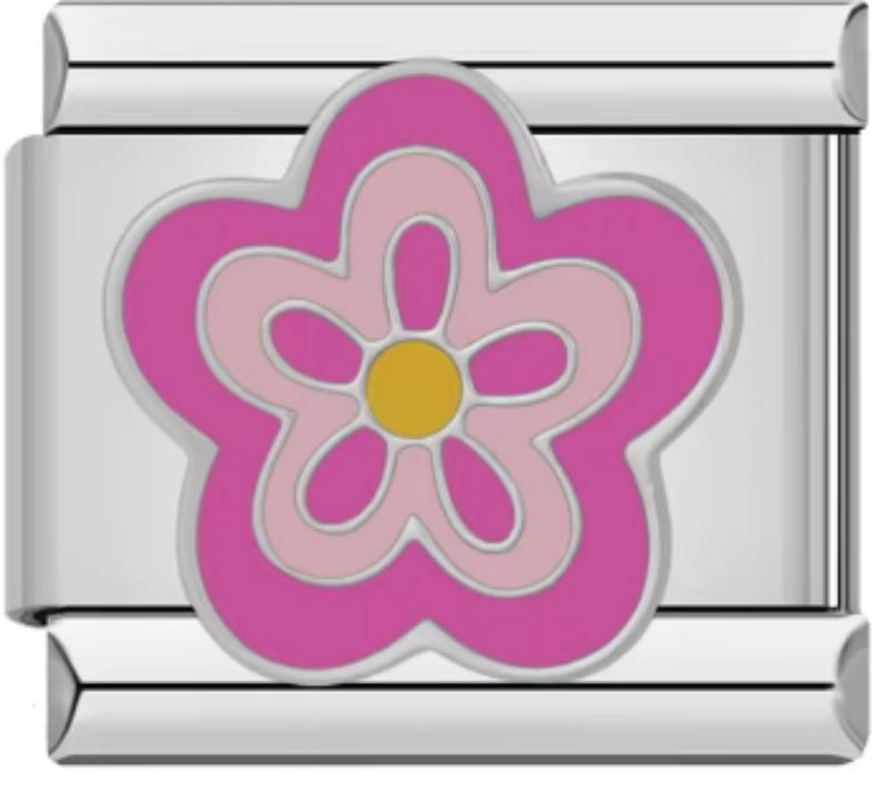 Charm Italiano Flor Rosa