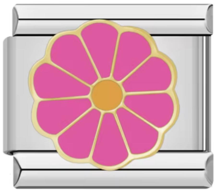 Charm Italiano Flor Rosa