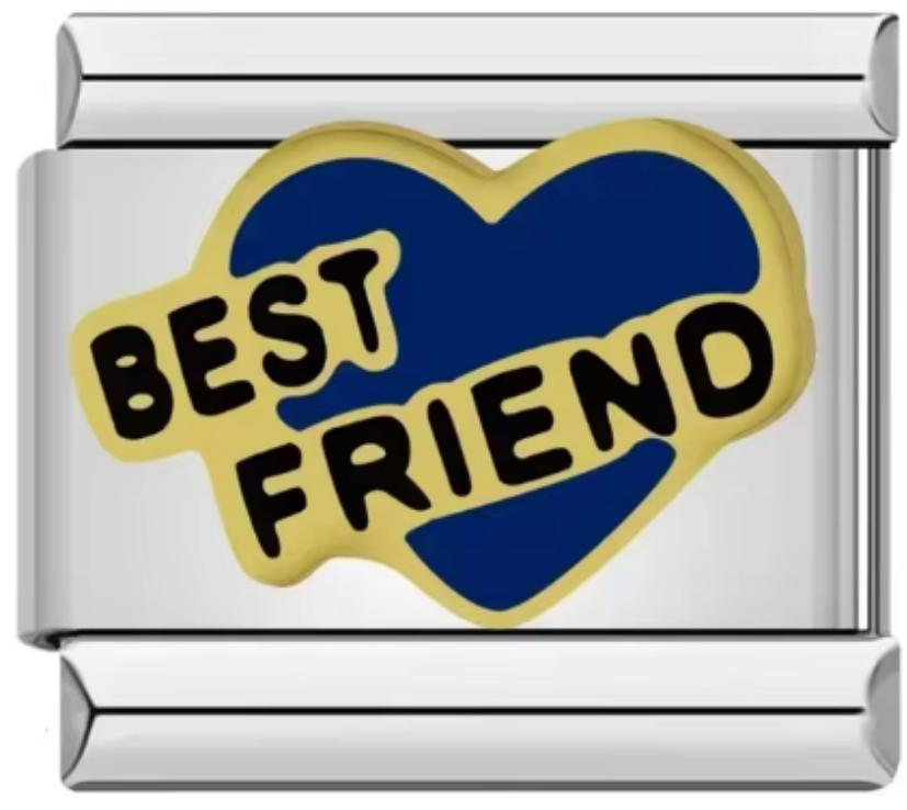 Charm Italiano Best Friend Corazon Azul