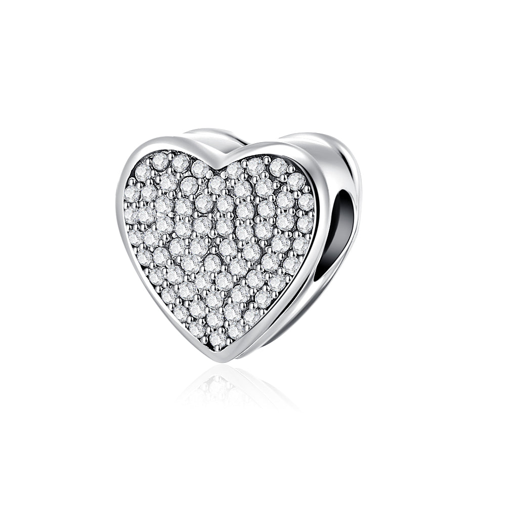 Charm Corazon Diamanatado
