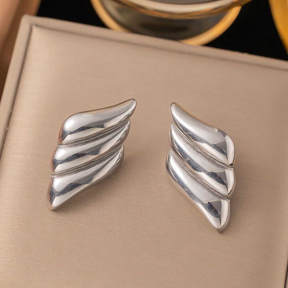 Aretes Geométricos Plateado