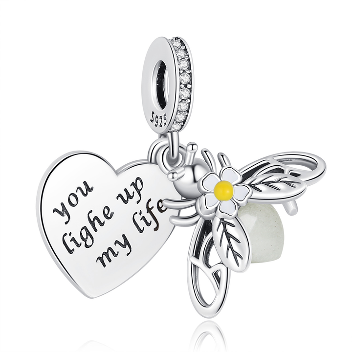 Charm Luciérnaga y Corazón "You Light Up My Life"