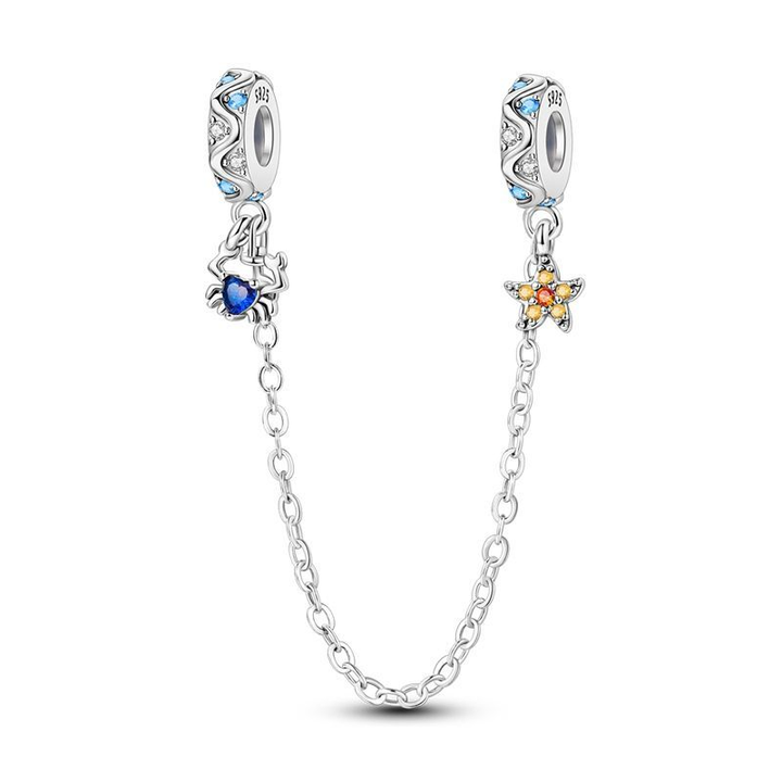 Cadena de Seguridad Cangrejo y Estrella de Mar