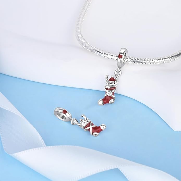 Charm Calcetín Rojo de Navidad