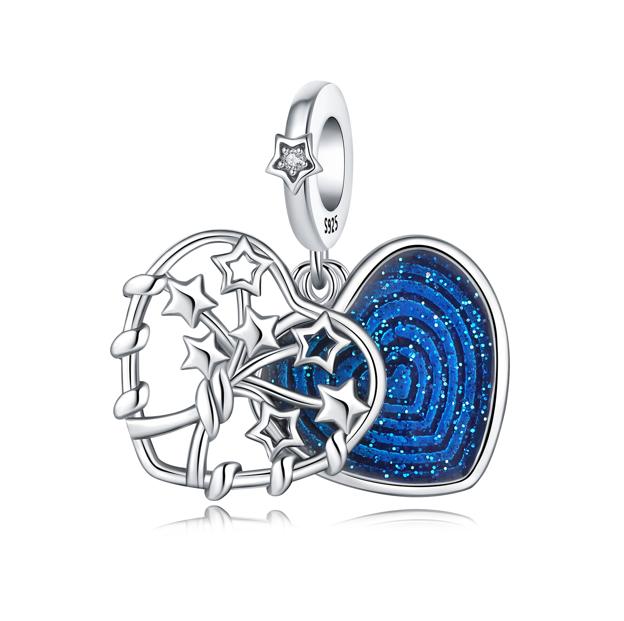 Charm Corazón y Árbol de Estrellas