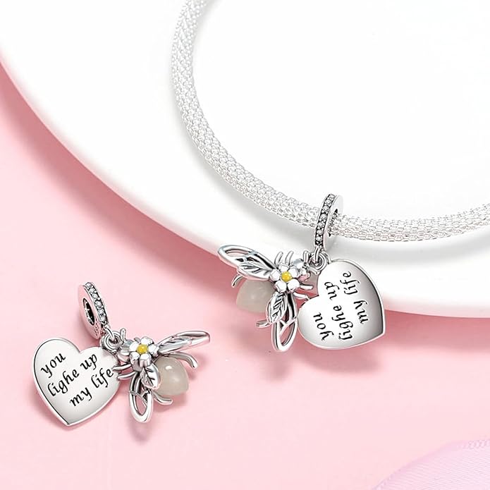 Charm Luciérnaga y Corazón "You Light Up My Life"