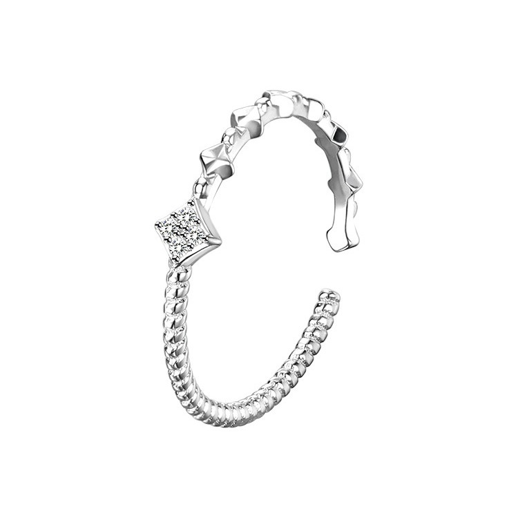 Anillo Rombo con Diamantes