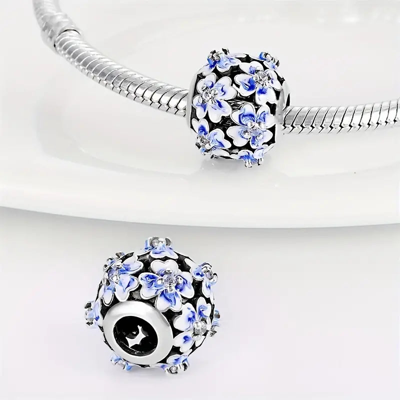 Charm Esfera de Flores Azules