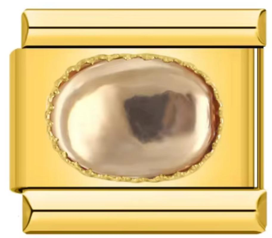 Charm Italiano Dorado Piedra Dorada