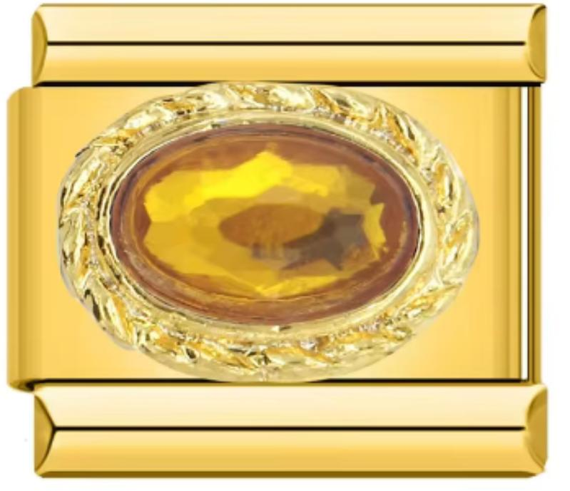 Charm Italiano Dorado Piedra Dorada