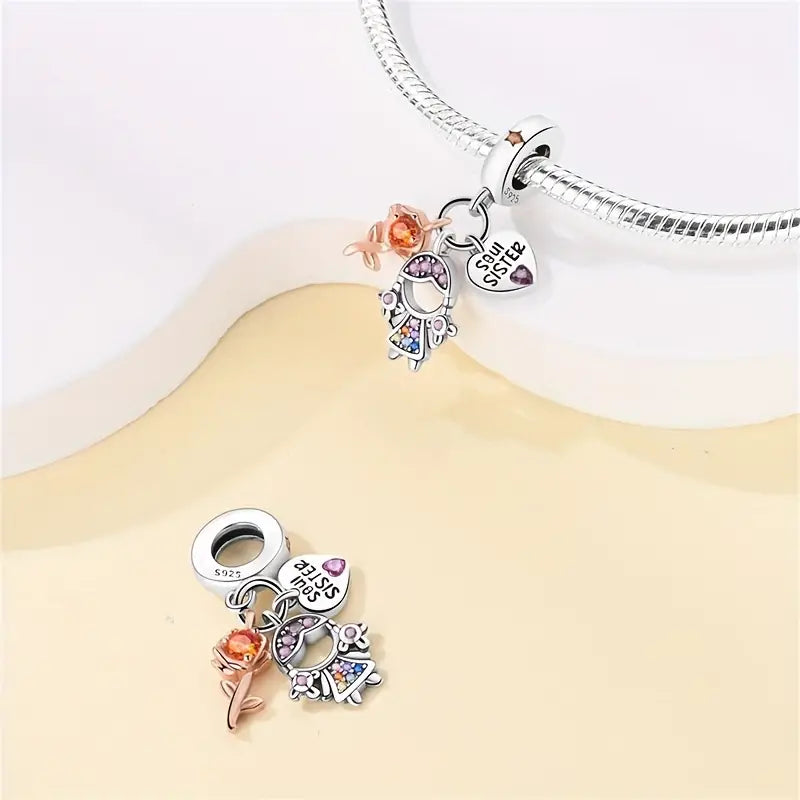 Charm Rosa y Hermana "Soul Sister"