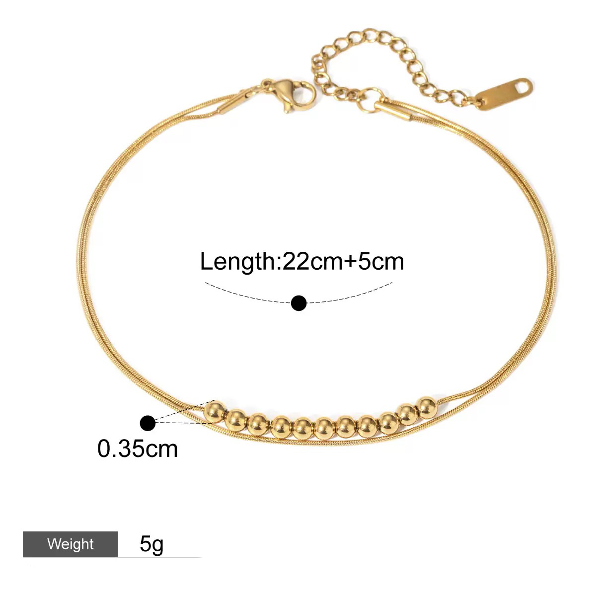 Brazalete Cola de Raton Delgadas