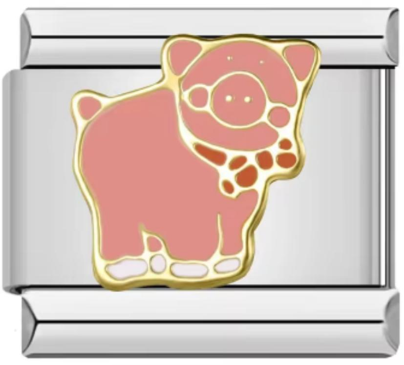 Charm Italiano Cerdito Rosa