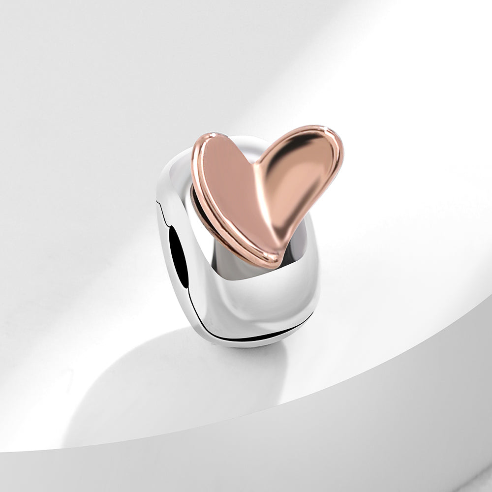 Clip Con Corazon Rosa