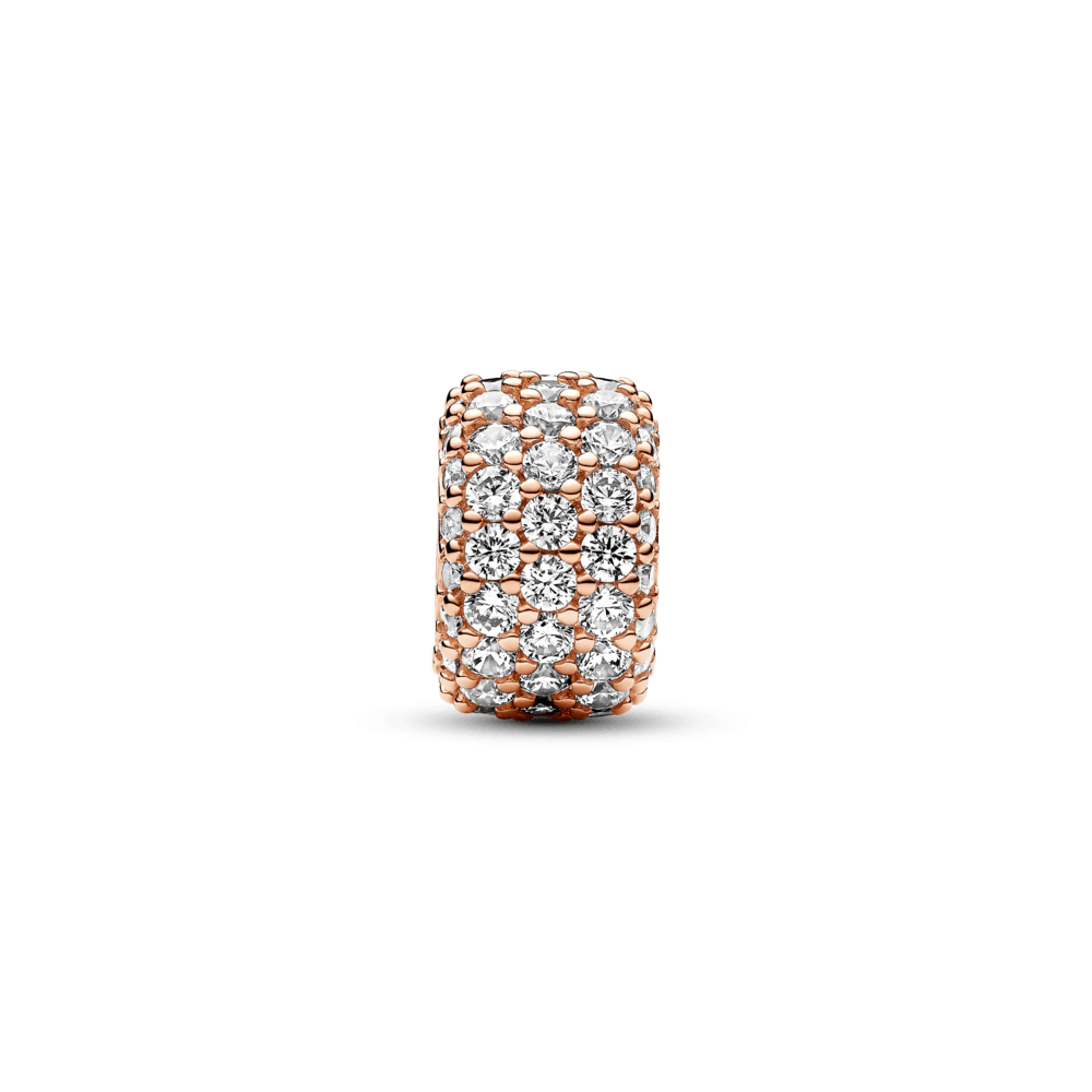 Charm Sendero de Cristal Dorado Rosa