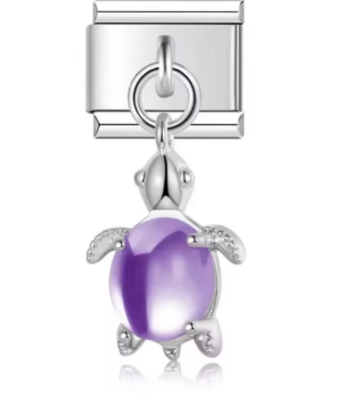 Charm Italiano Tortuga Morada