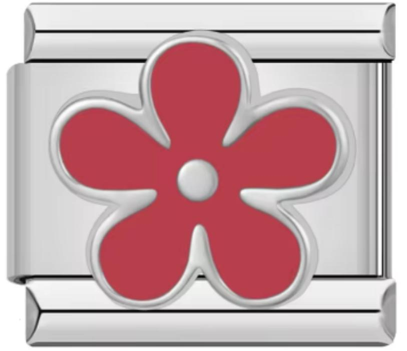 Charm Italiano Flor Rosa