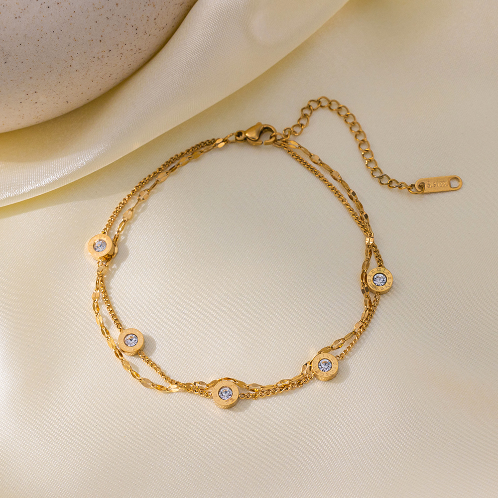 Brazalete Cadena Figaro & Brillos