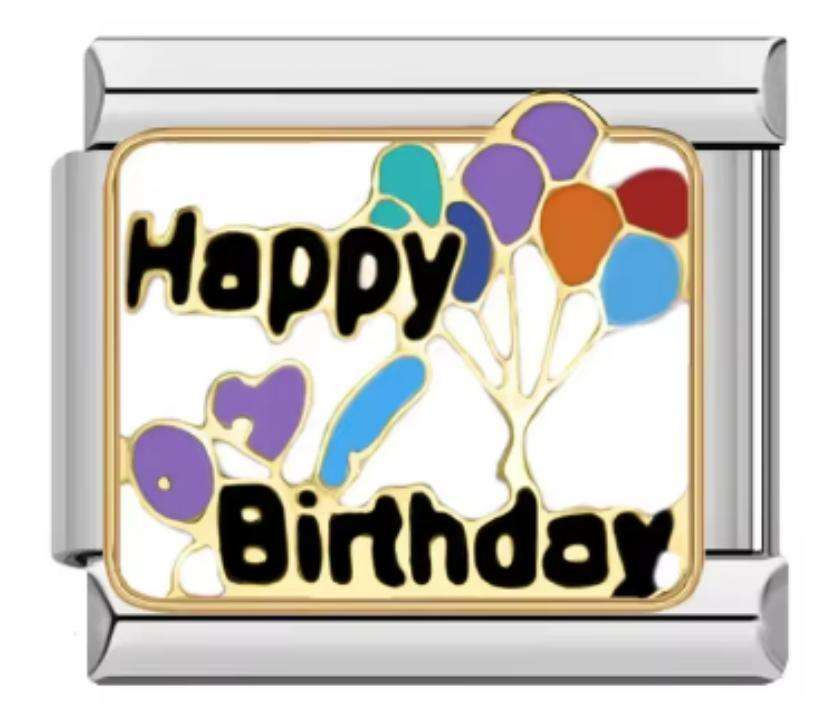 Charm Italiano Happy Birthday Globos