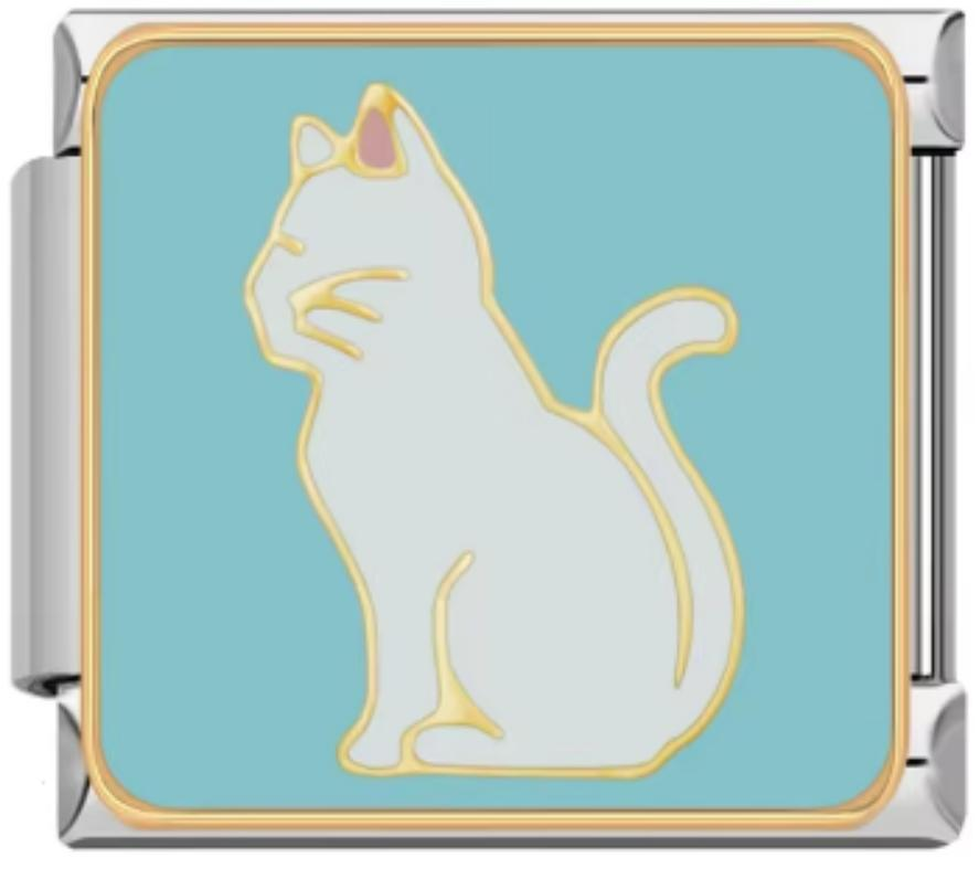 Charm Italiano Gato Blanco