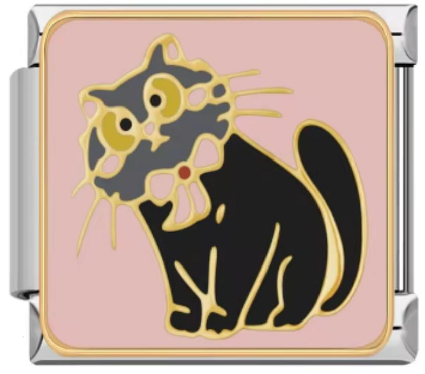 Charm Italiano Gato Negro