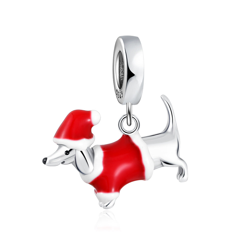 Charm Perro Salchicha Navideño