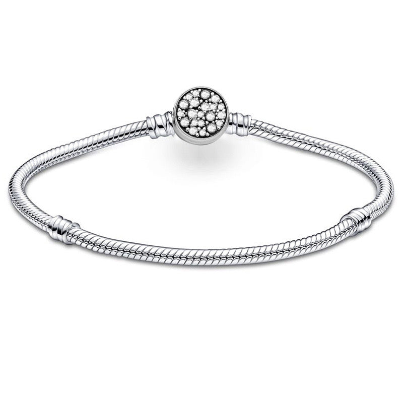Pulsera Broche Circular Diamantado