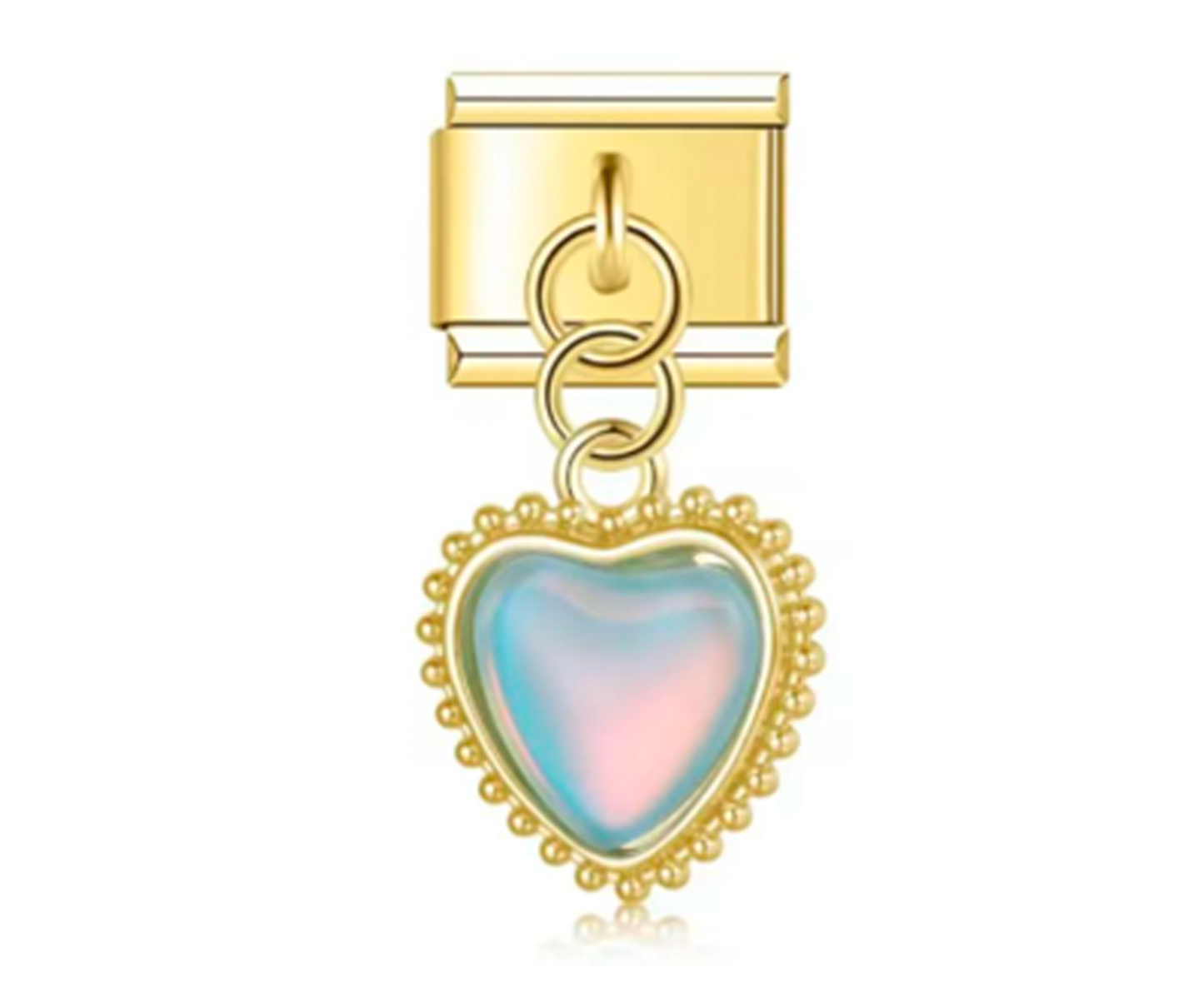 Charm Italiano Colgante & Corazon Multicolor