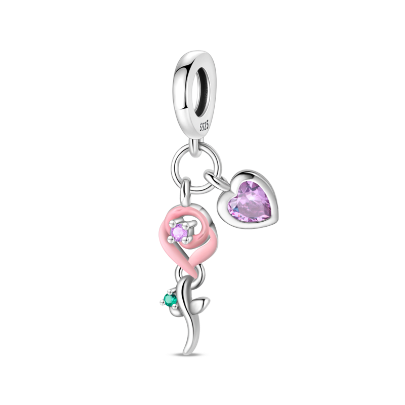 Charm Rosa Diamantada