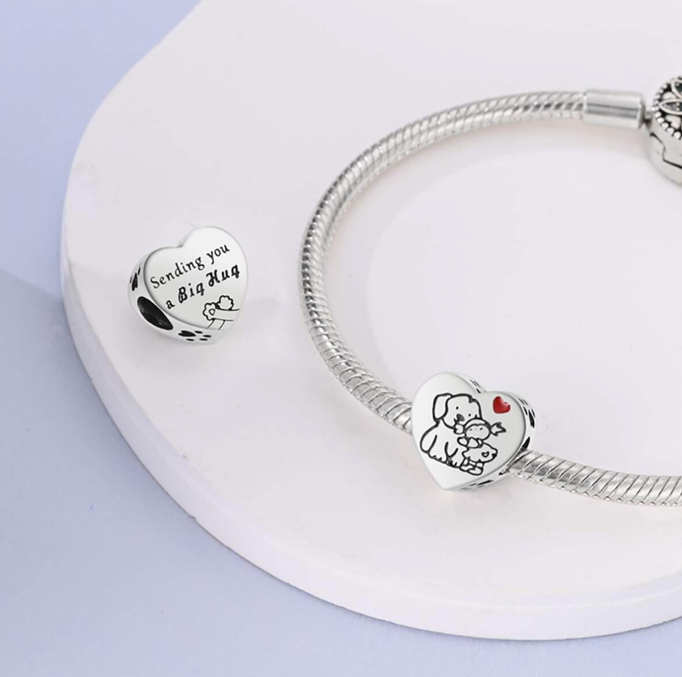 Charm Corazón de Perrito y Niña