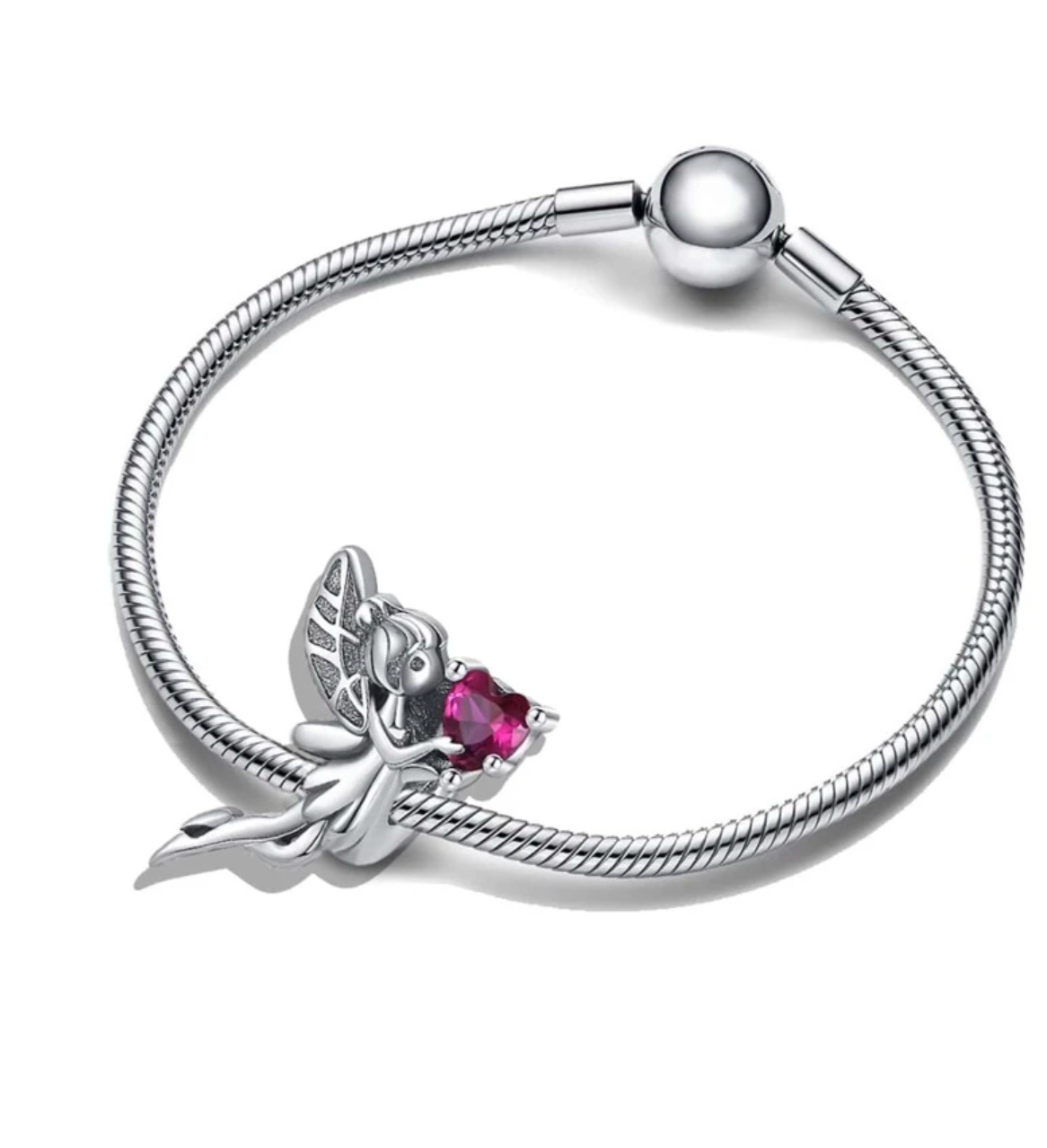 Charm Campanita y Corazón Rosa