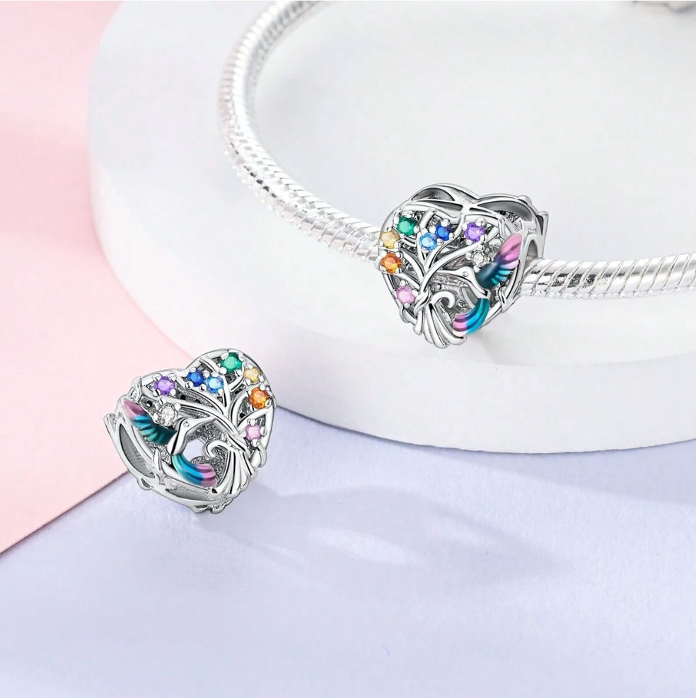 Charm Corazón y Colibrí de la Vida