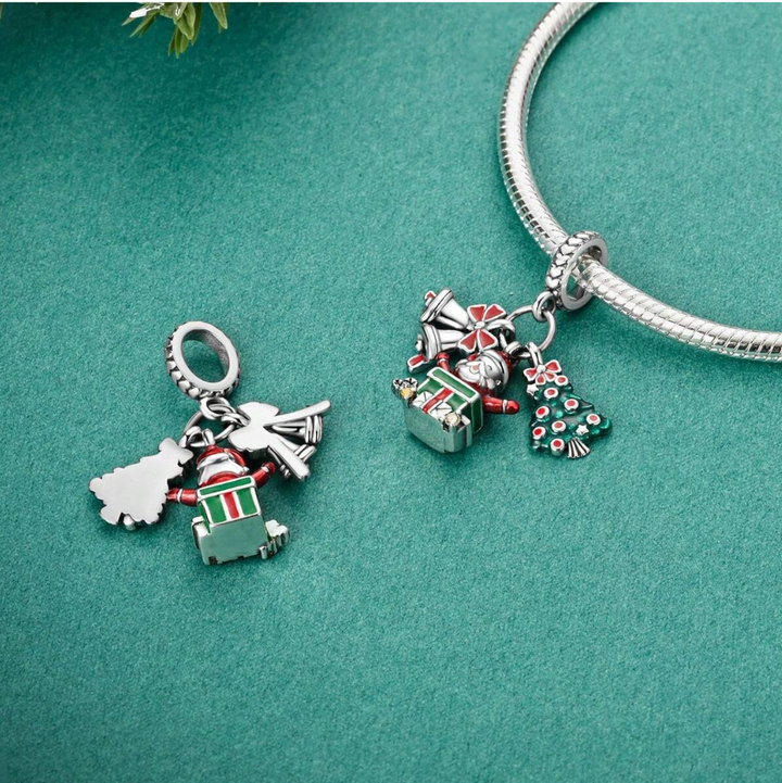 Charm Campanas, Santa Claus y Árbol de Navidad