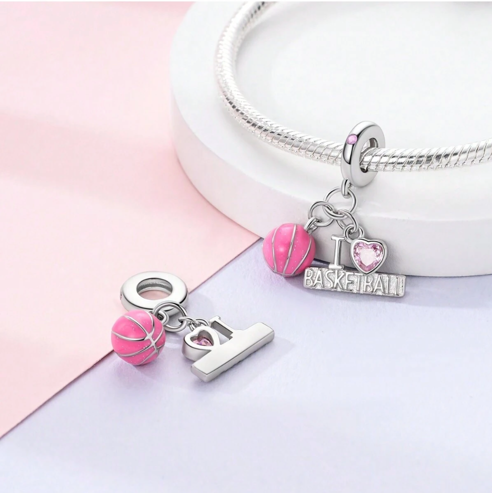 Charm Balón de Basketball "I Love Basketball"