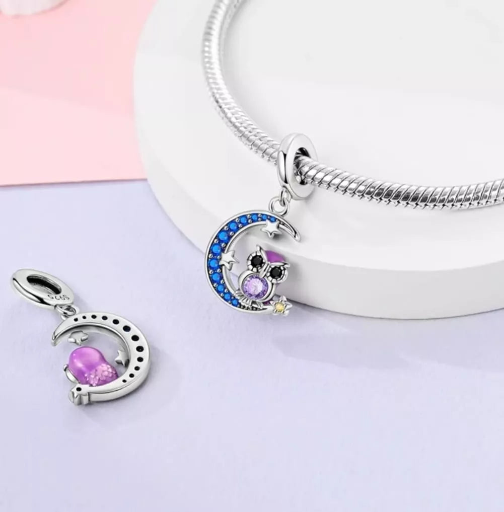 Charm Luna Azul y Búho