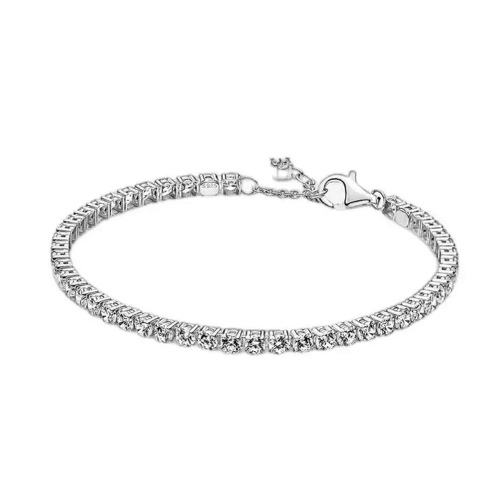 Pulsera (Brazalete) Diamantes Plateados
