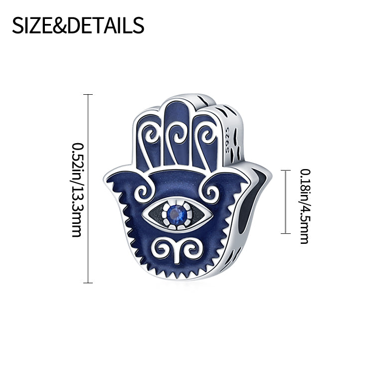 Charm Hamsa Azul