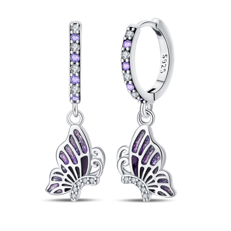 Aretes Mariposa Morada