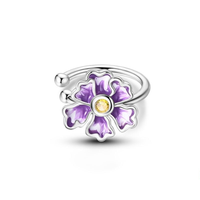 Aretes Flor Púrpura