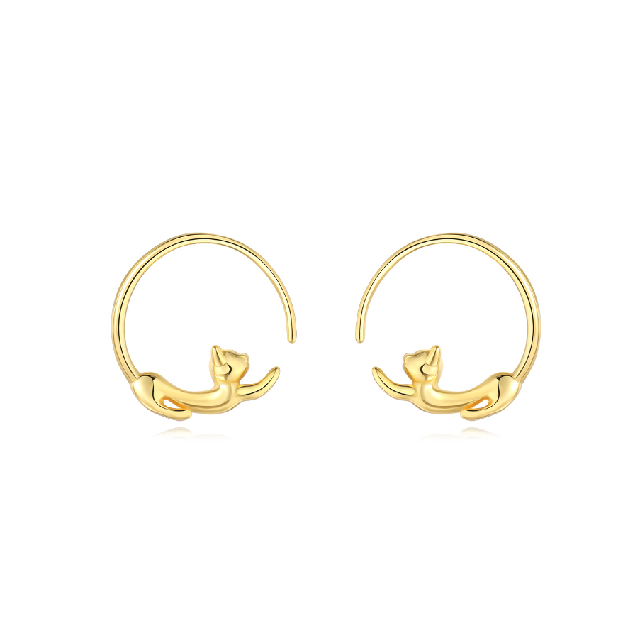 Aretes Gato Dorado