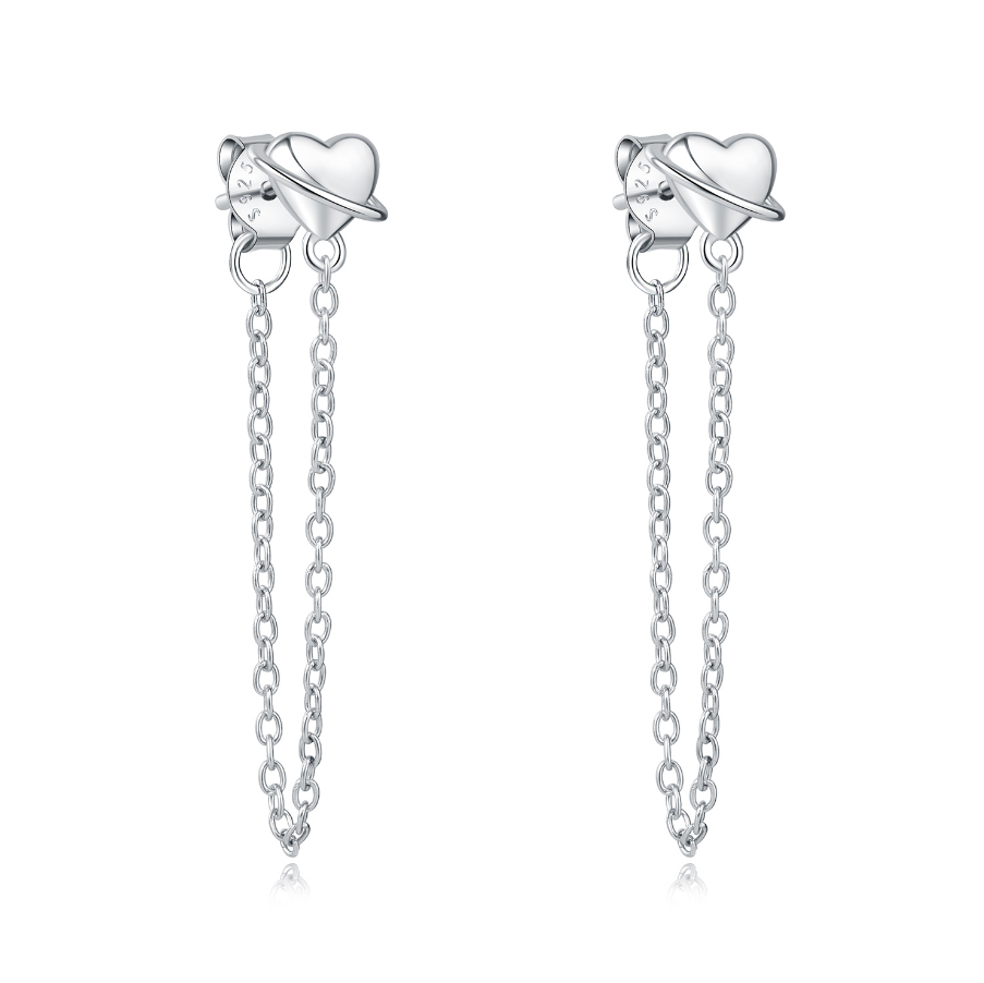 Aretes Cadena de Corazón