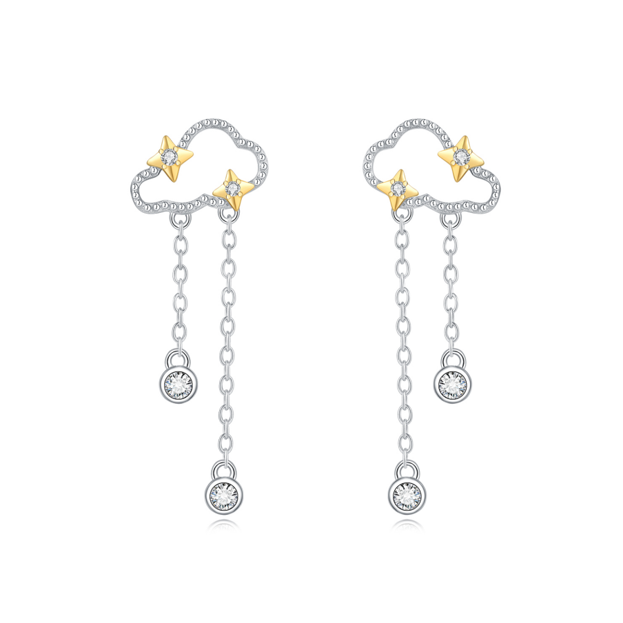 Aretes Nubes y Estrellas