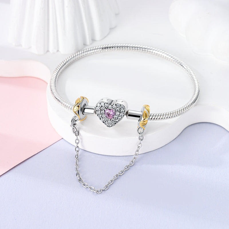 Cadena de Seguridad Flores Doradas