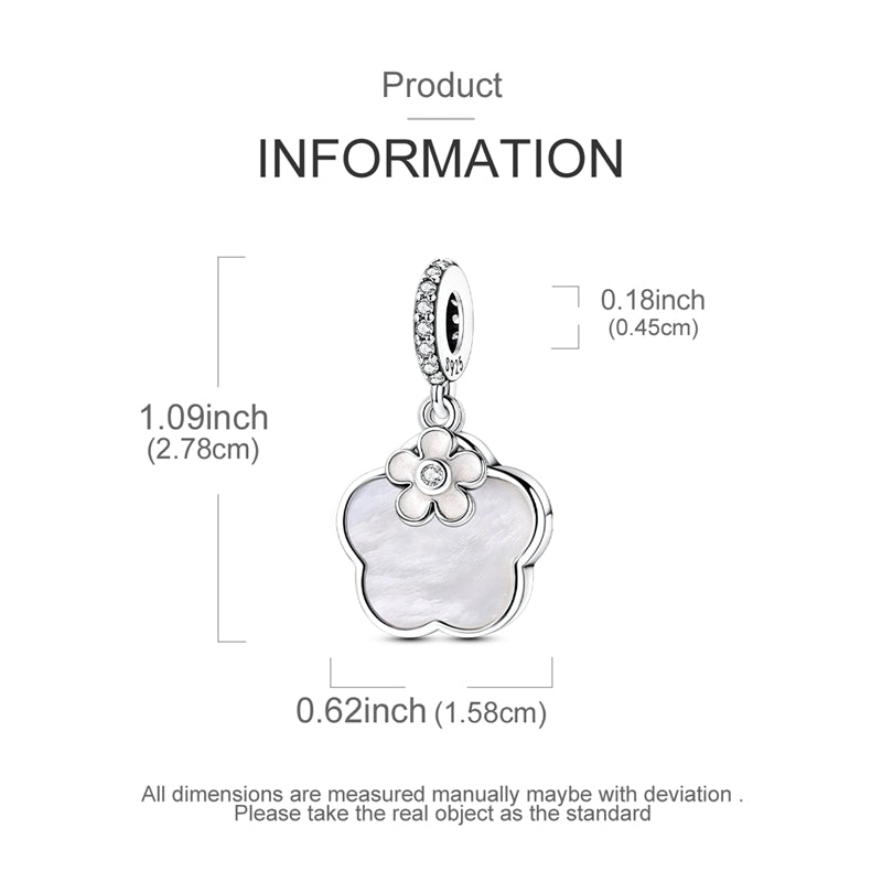 Charm Flor Color Perla