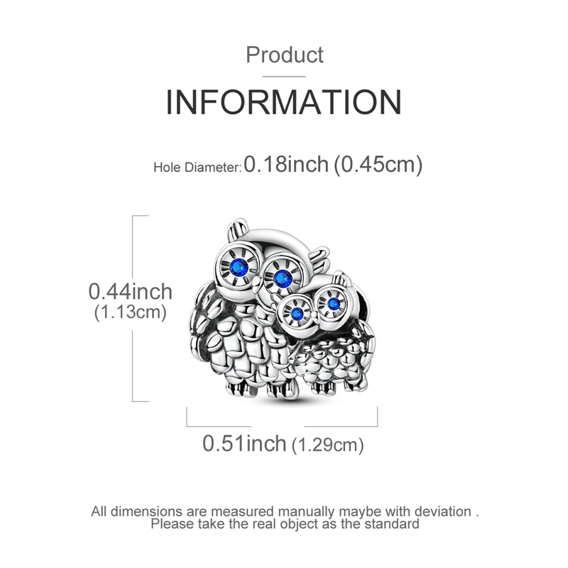 Charm Pareja de Buhos Diamantados