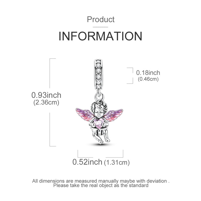 Charm Angel & Corazon Rosa