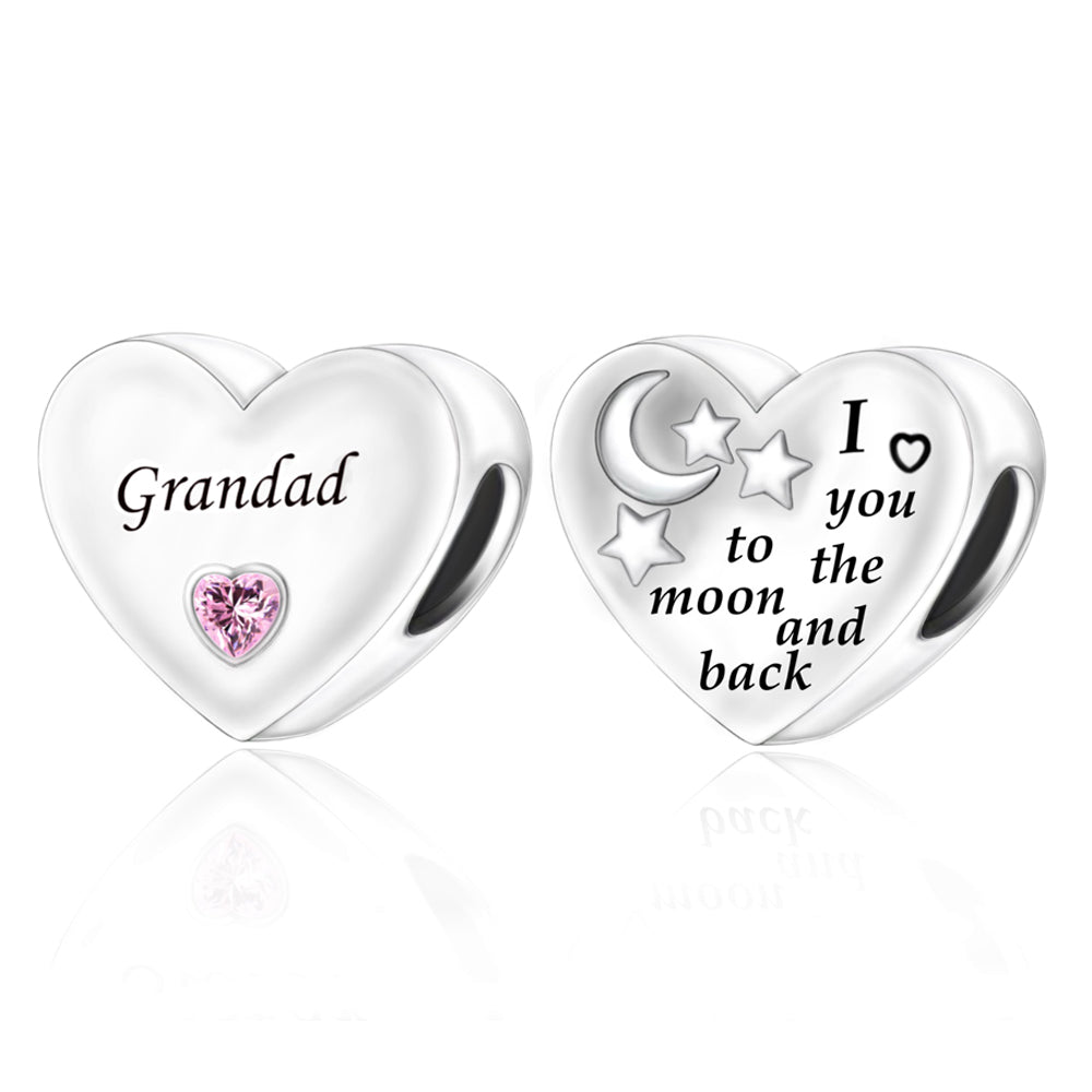 Charm Grandad "I You To The Moon And Back"