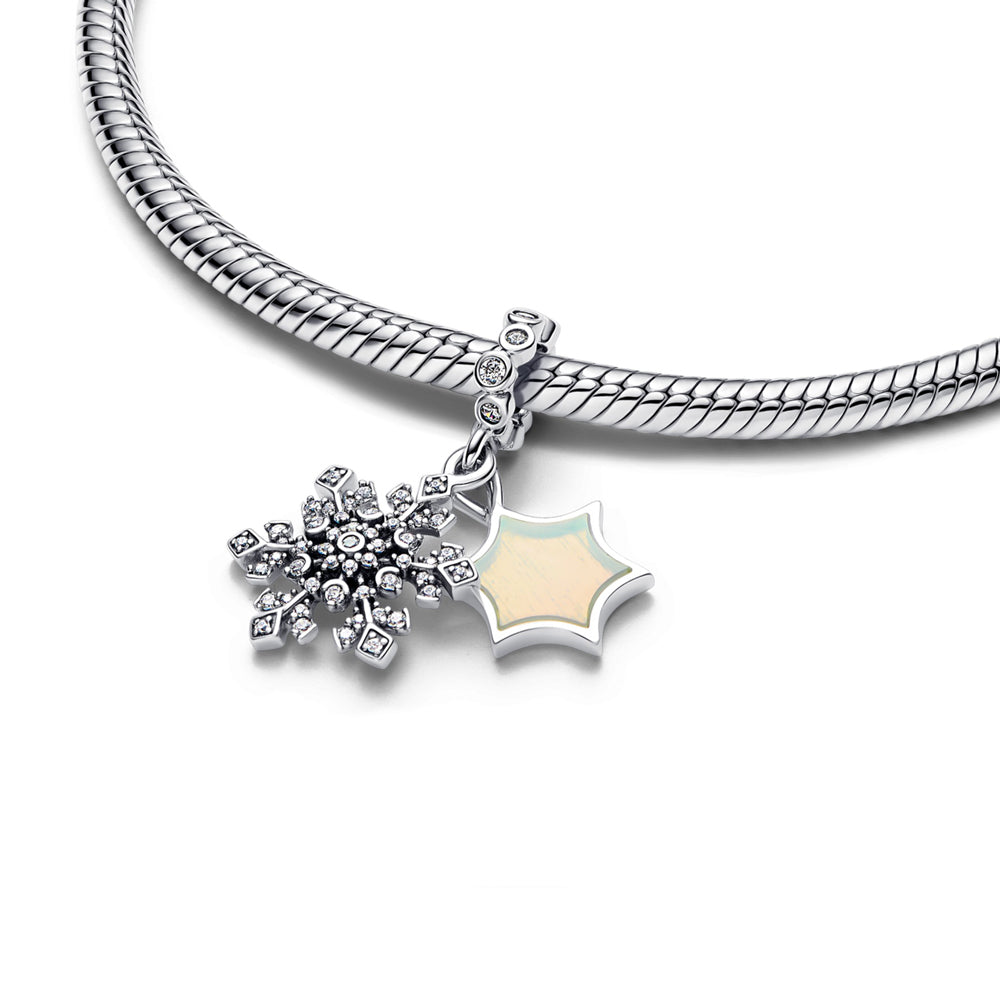Charm Copo de Nieve Plateado