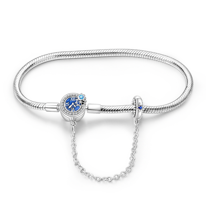 Pulsera Reloj con Cadena de Seguridad